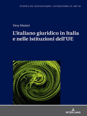 cover image of L'italiano giuridico in Italia e nelle istituzioni dell'UE